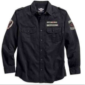 Harley-Davidson Black Canvas Shirt 96425-17vm